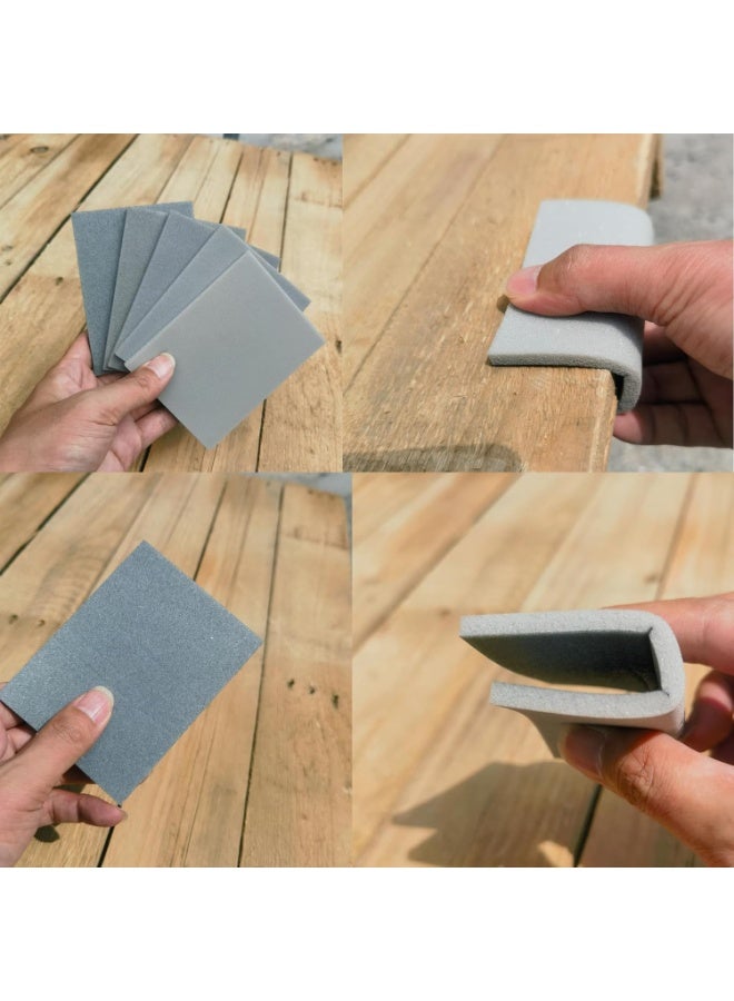 Grit Sanding Sponge Set, Ultra Fine Sanding Sponges Pads, Soft Foam Hand Sander Block Wet Dry Sandpaper for Model  Metal Wood Furniture Polishing - Image 3